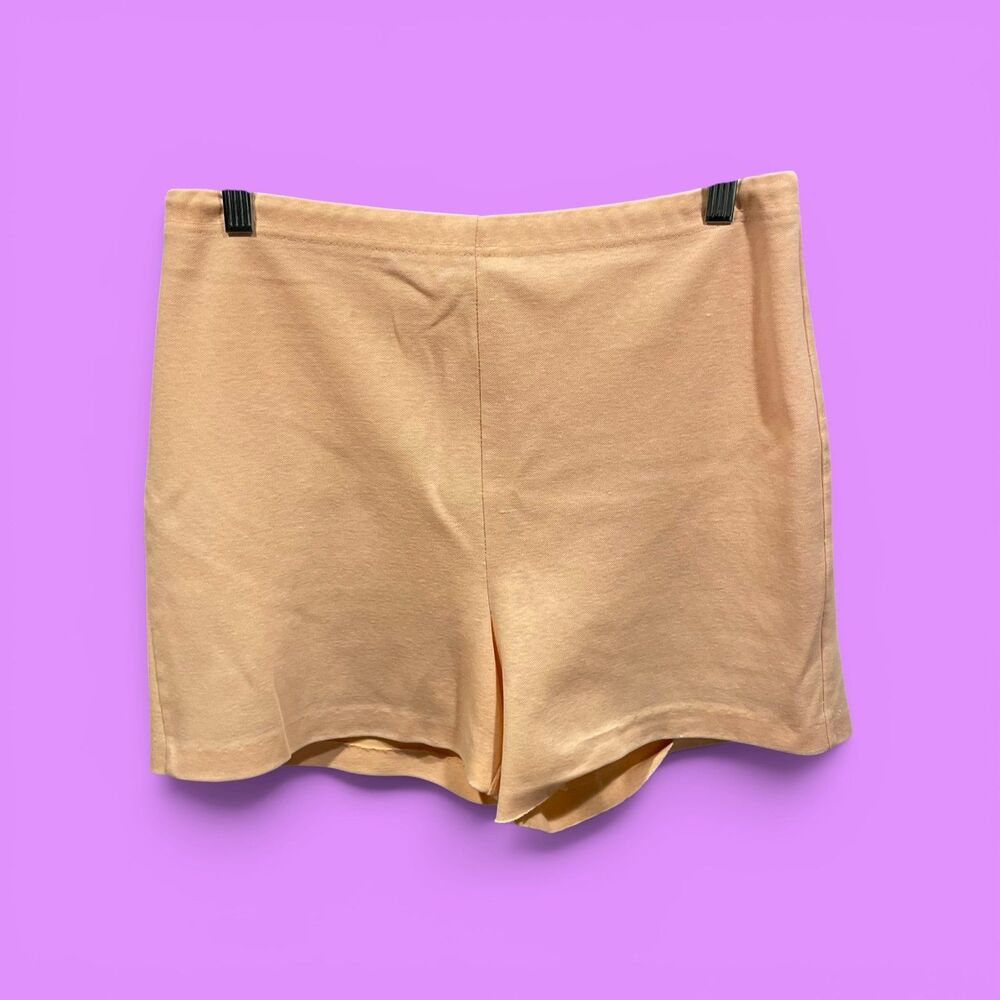Cutr vintage 70s-80s Jantzen swim athletic beach shorts coverup peaches cream